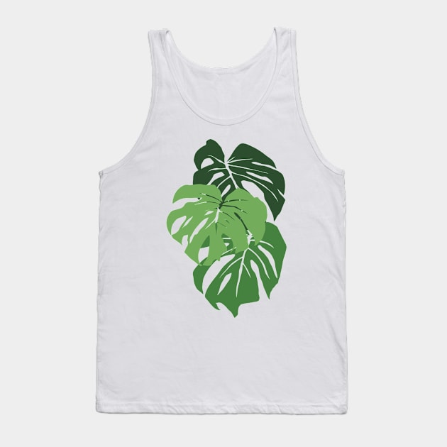 Monstera Leaves PLANTS-1 Tank Top by itsMePopoi